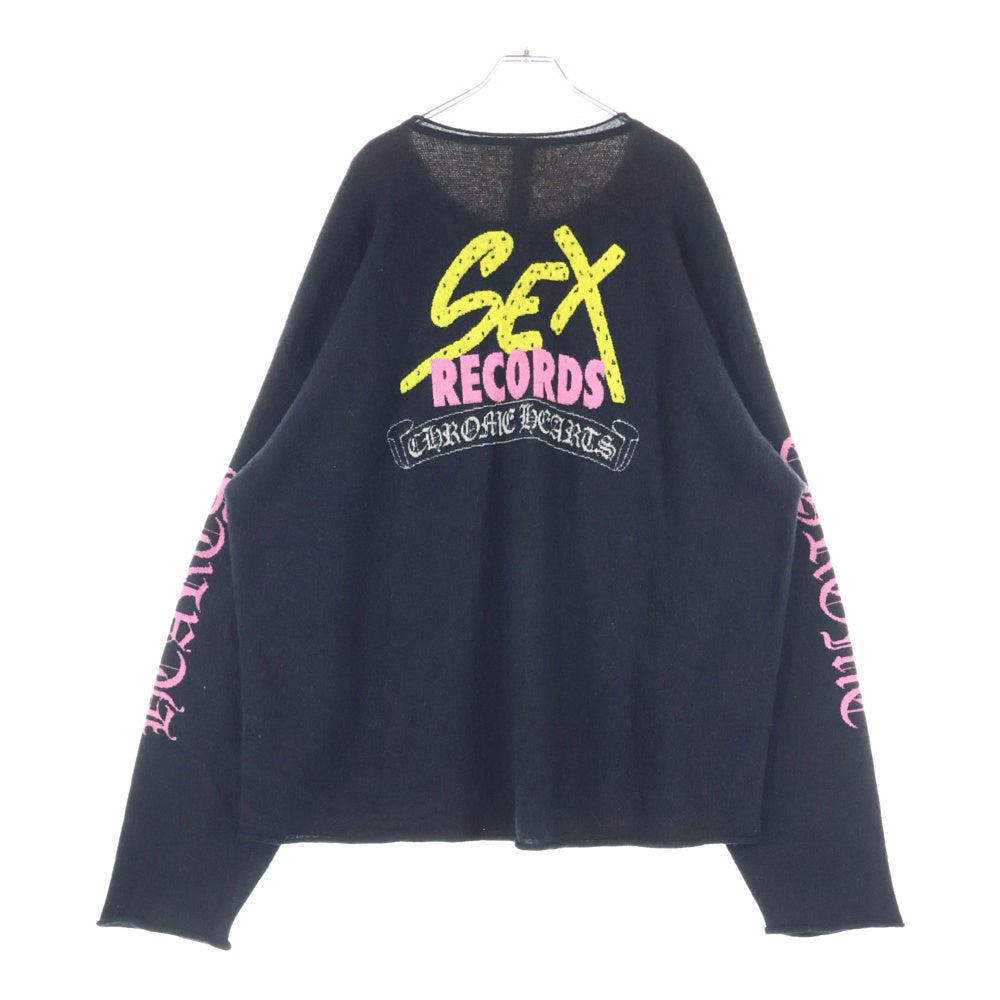 CHROME HEARTS(クロムハーツ) SEX RECORDS CASHMERE KNIT セックスレコード カシミアクルーネックニット ブラック