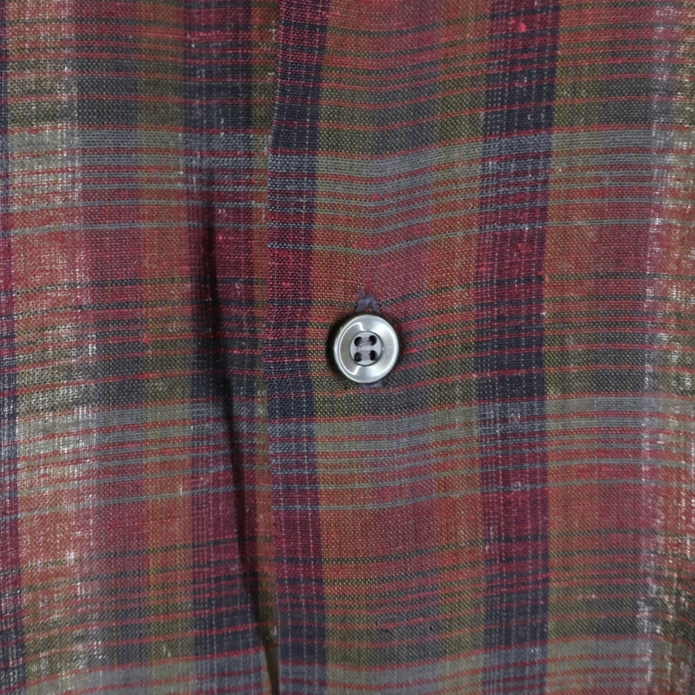 VINTAGE(ヴィンテージ) 50-60S WEAVERS GOLD RAYON CHECK L/S SHIRT ウィーバーズ ゴールド レーヨン 長袖シャツ ボルドー/グレー
