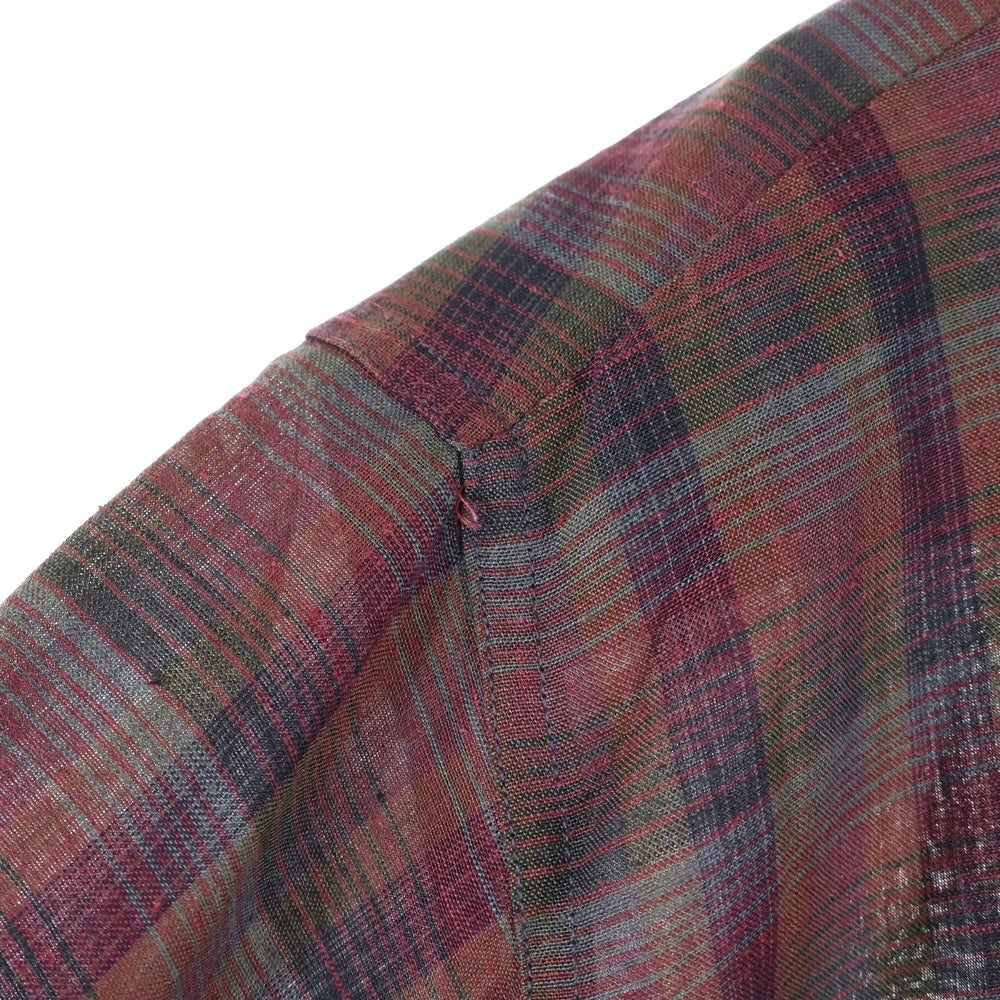 VINTAGE(ヴィンテージ) 50-60S WEAVERS GOLD RAYON CHECK L/S SHIRT ウィーバーズ ゴールド レーヨン 長袖シャツ ボルドー/グレー