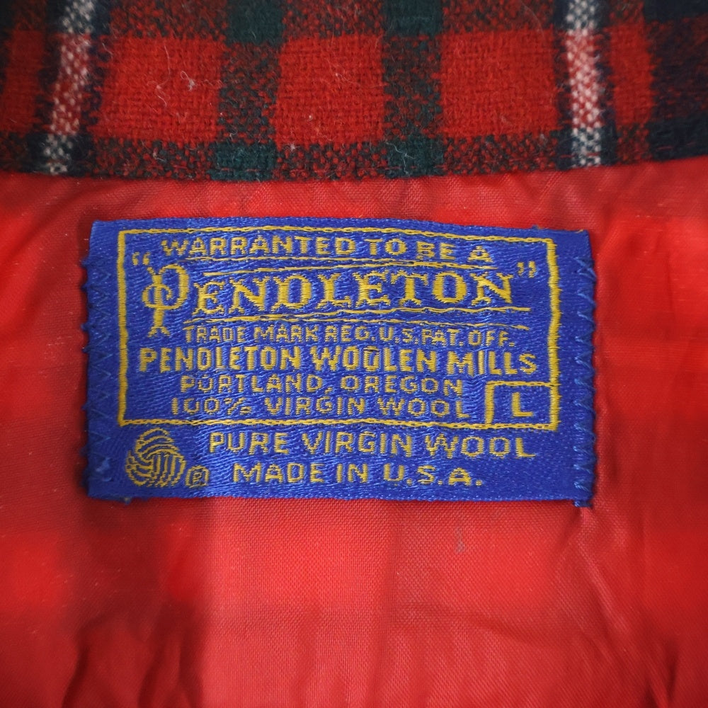PENDLETON(ペンドルトン) 60S VINTAGE CHECK L/S SHIRT チェック 長袖 シャツ ヴィンテージ レッド/ネイビー/ホワイト