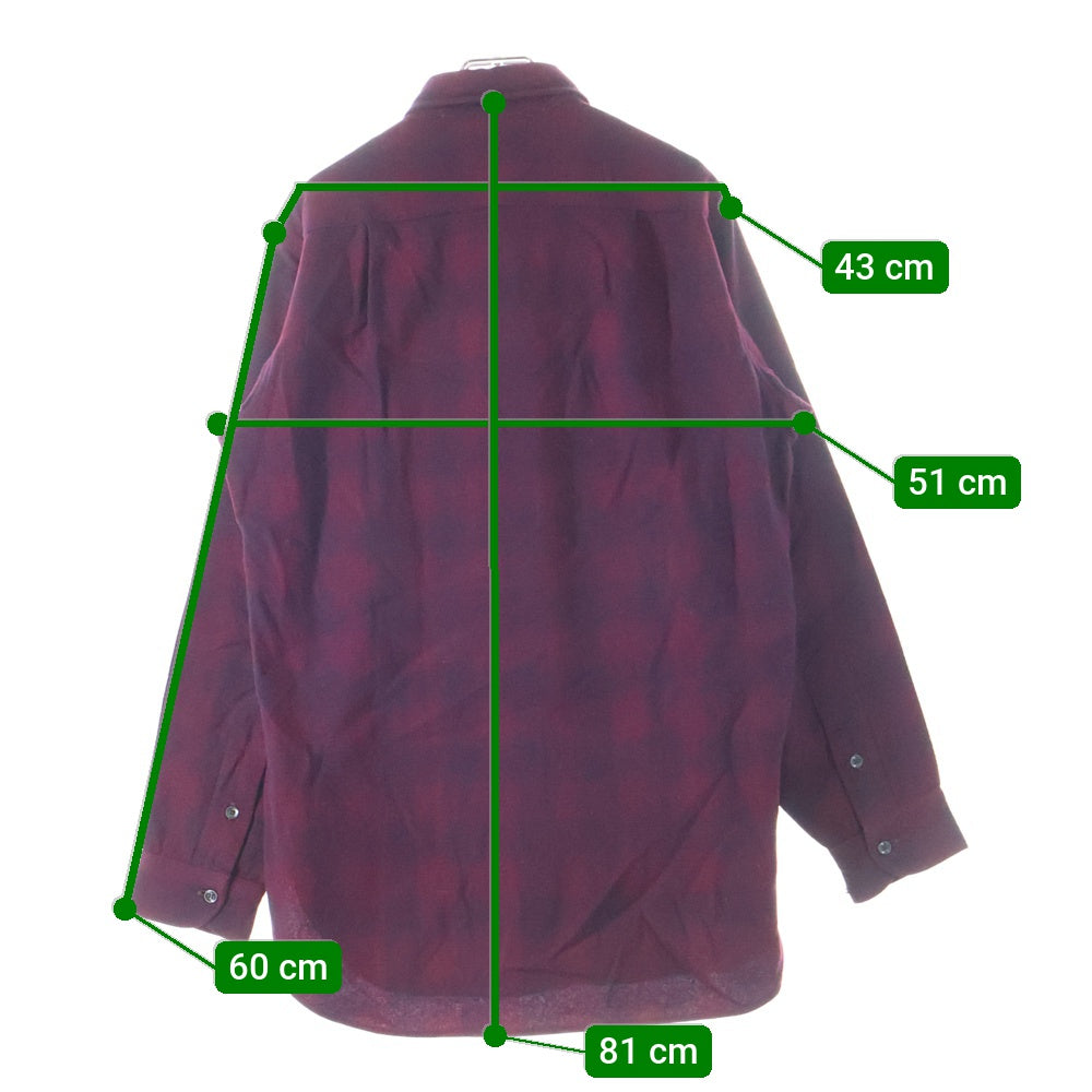 PENDLETON(ペンドルトン) 50S VINTAGE OMBRE CHECK L/S SHIRT チェック 長袖 シャツ ヴィンテージ レッド/ブラック