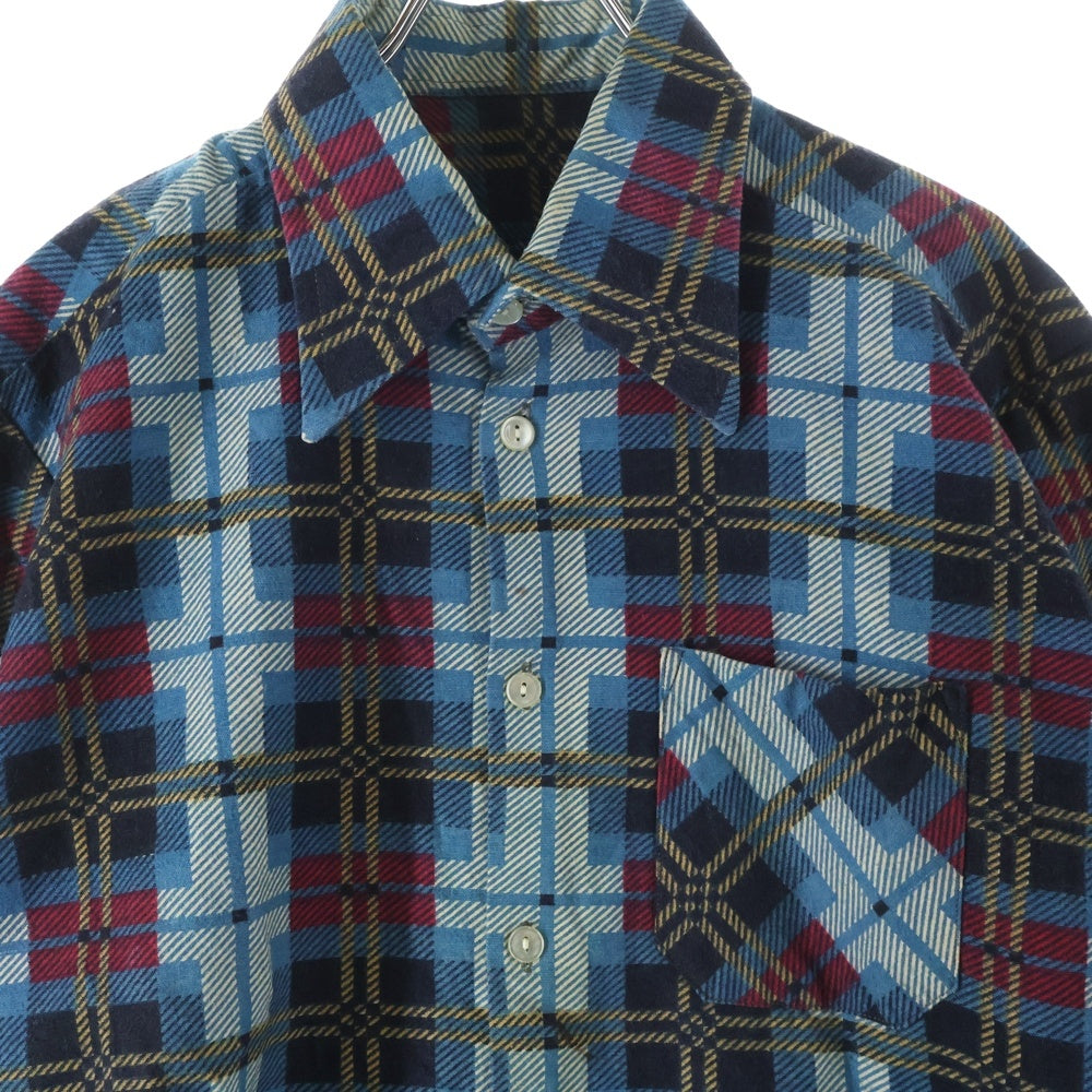 VINTAGE(ヴィンテージ) 70S COTTON CHECK L/S SHIRT コットン チェック 長袖 シャツ ブルー/イエロー/レッド