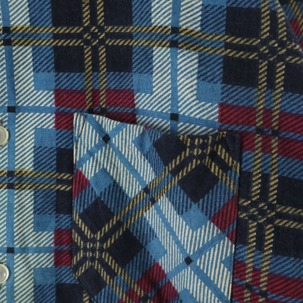 VINTAGE(ヴィンテージ) 70S COTTON CHECK L/S SHIRT コットン チェック 長袖 シャツ ブルー/イエロー/レッド