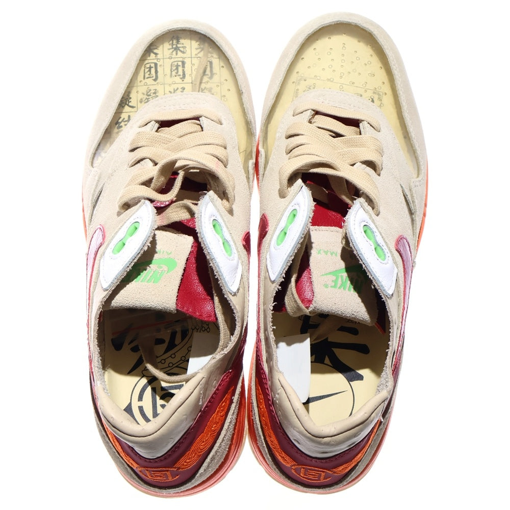 NIKE(ナイキ) × CLOT AIR MAX 1 KISS OF DEATH クロット エアマックス 1 キス オブ デス ローカット スニーカー ブラウン/オレンジ US9/27cm DD1870-100