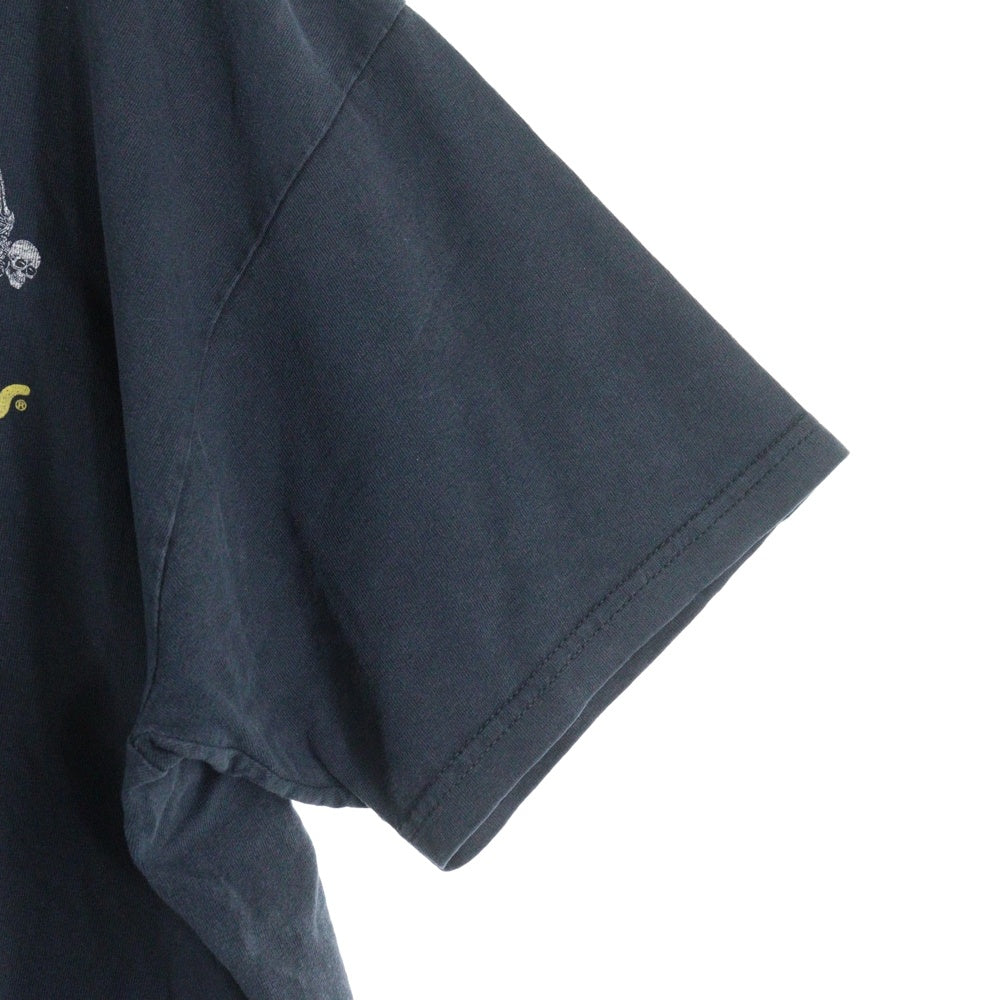 POWELL PERALTA(パウエルペラルタ) 00s BONES 両面プリント クルーネック半袖Tシャツ ブラック
