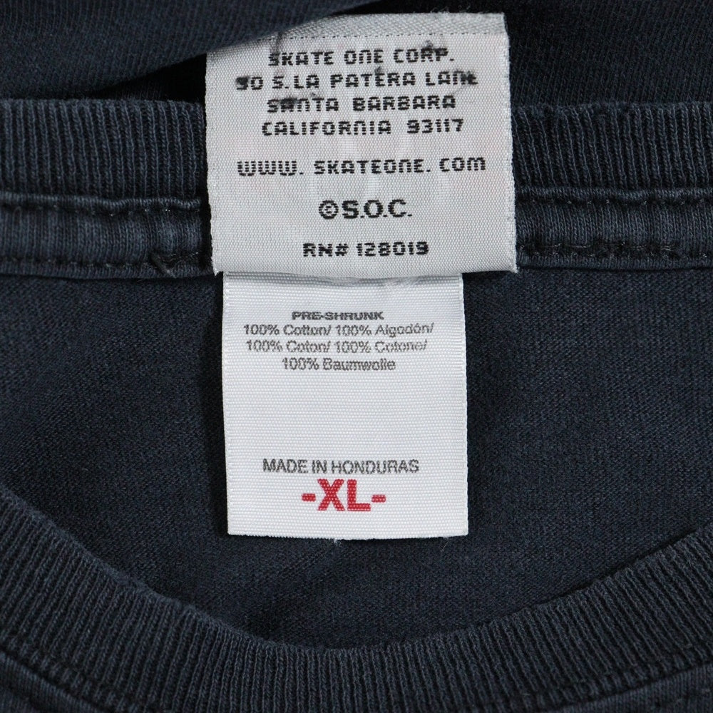 POWELL PERALTA(パウエルペラルタ) 00s BONES 両面プリント クルーネック半袖Tシャツ ブラック