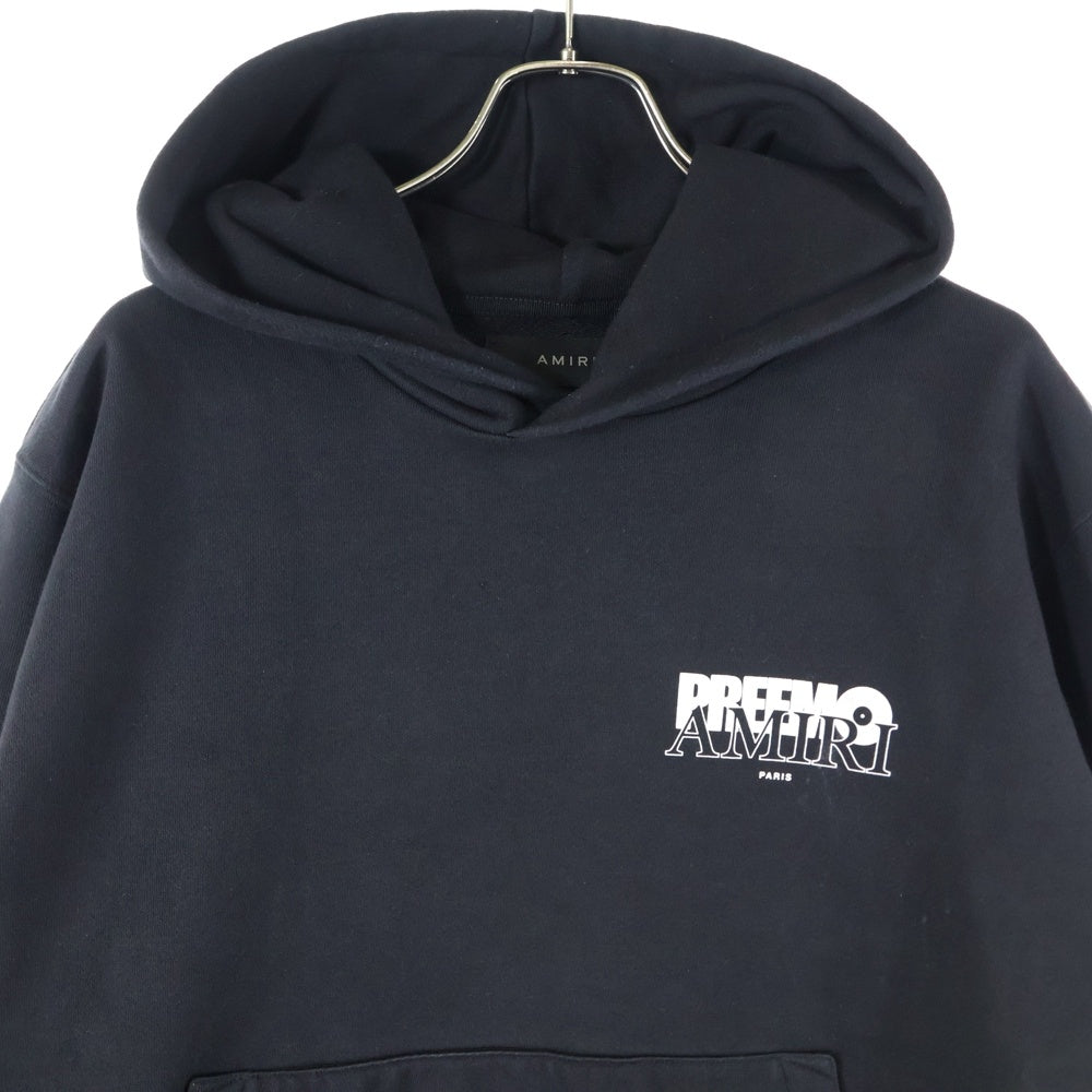 AMIRI(アミリ) Preemo Logo Hoodie プリーモロゴフーディー プルオーバーパーカー ブラック SRAW23MJG012SMRCST0