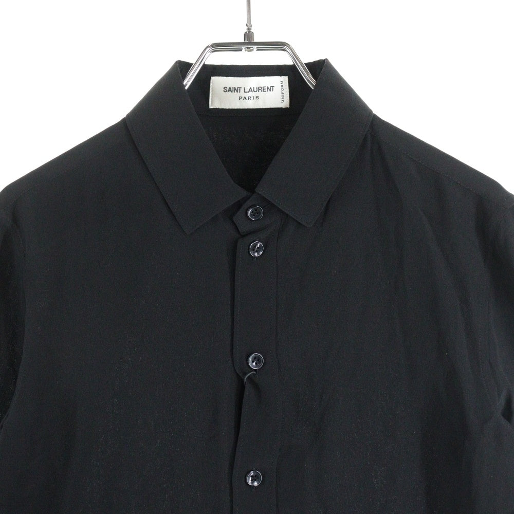 SAINT LAURENT PARIS(サンローランパリ) uniform shirt 636994 Y100W 長袖ドレスボタンシャツ ブラック