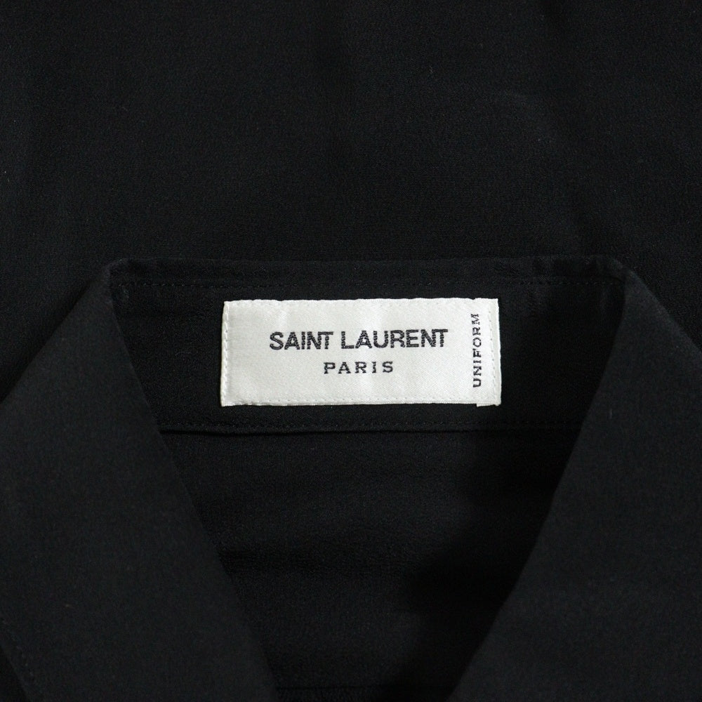 SAINT LAURENT PARIS(サンローランパリ) uniform shirt 636994 Y100W 長袖ドレスボタンシャツ ブラック