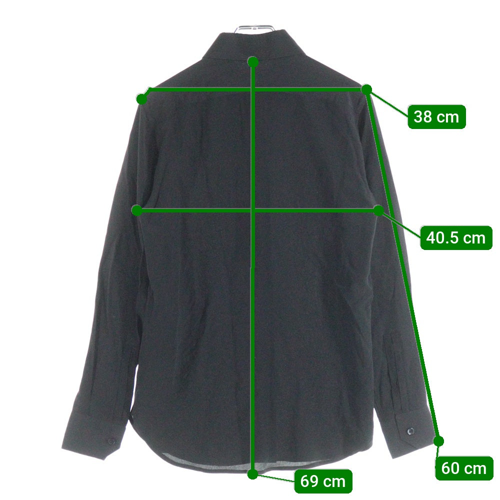 SAINT LAURENT PARIS(サンローランパリ) uniform shirt 636994 Y100W 長袖ドレスボタンシャツ ブラック