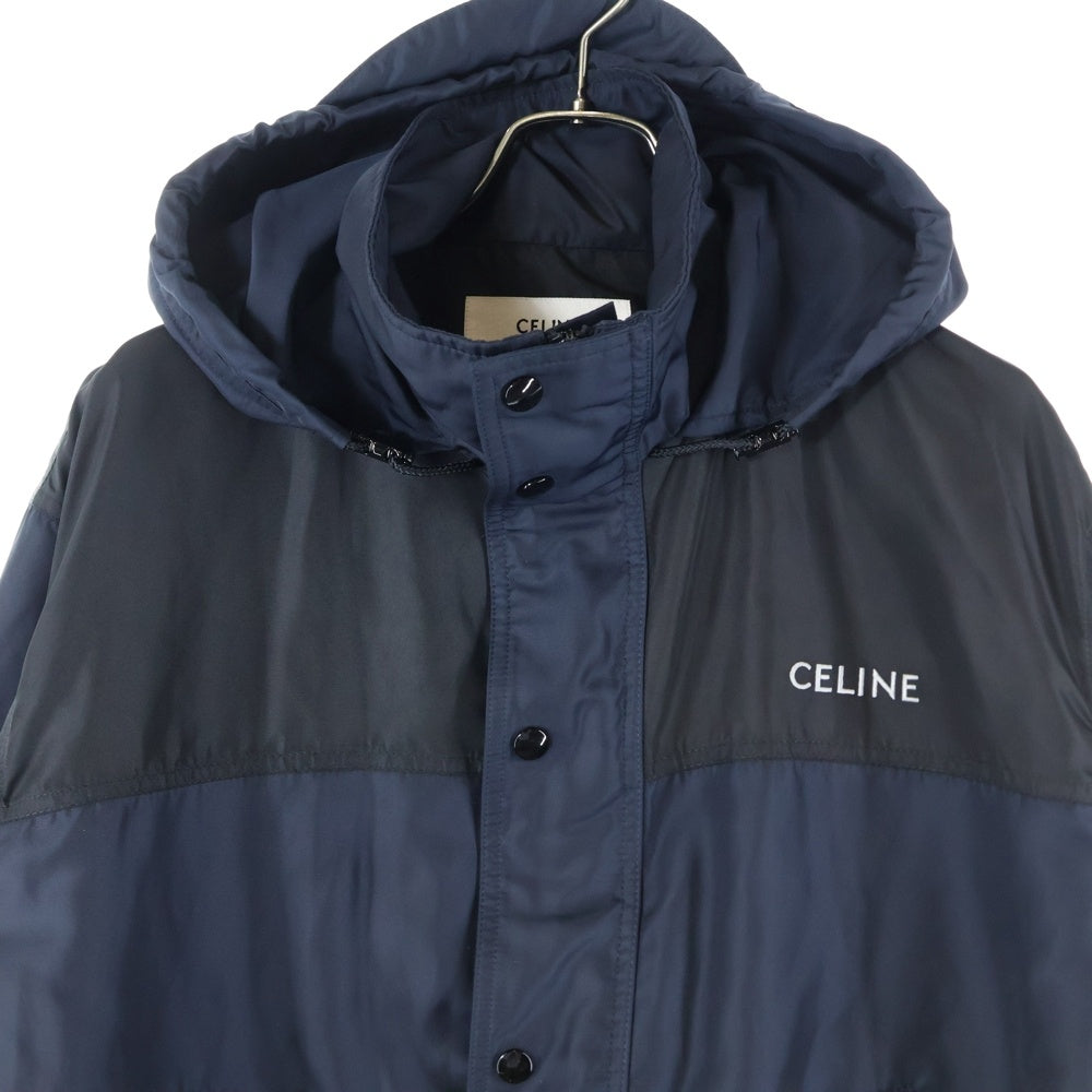 CELINE(セリーヌ) 25AW Nylon windbreaker jacket RV0SV0K56.07MR ナイロン ウィンドブレーカー ネイビー/ブラック