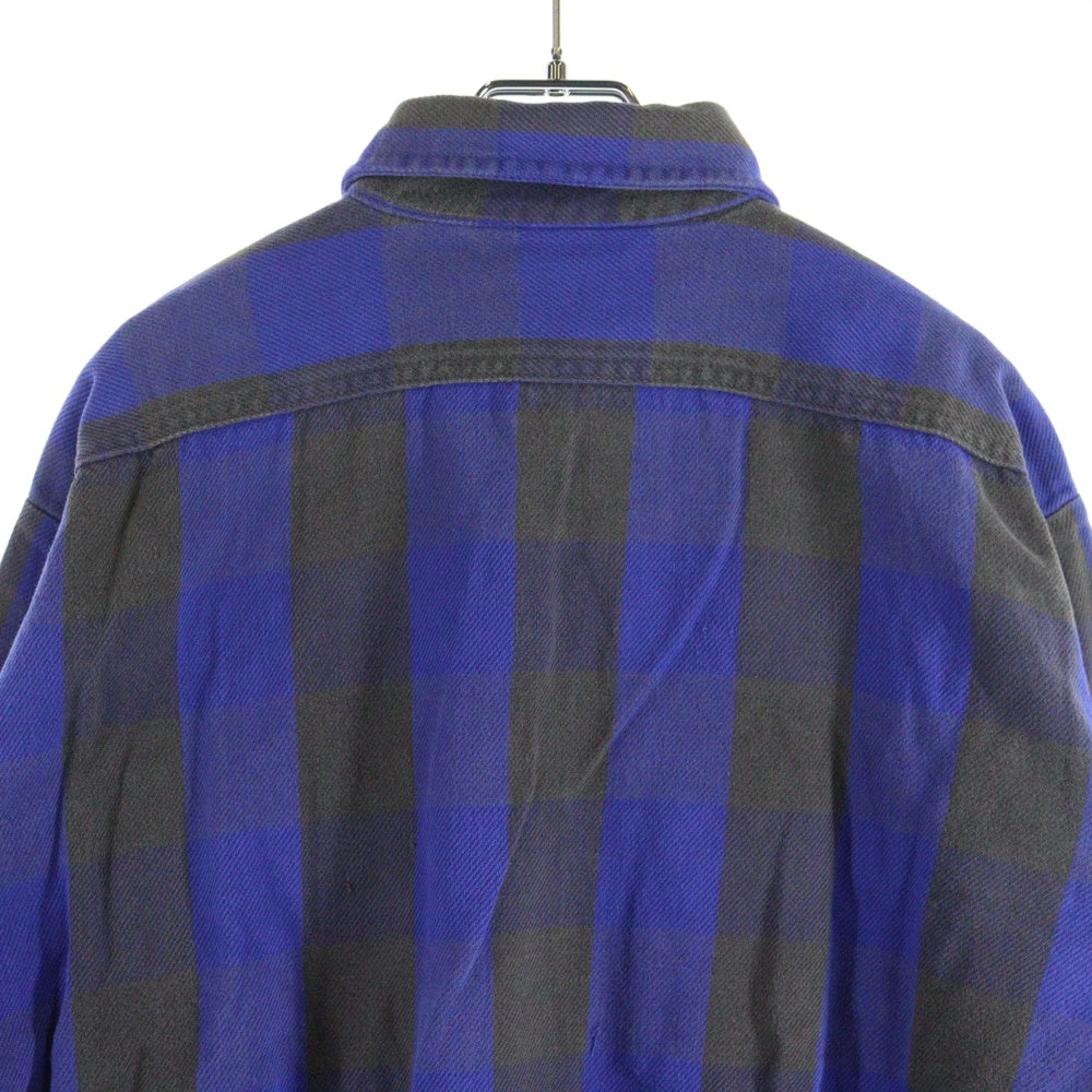 FIVE BROTHERS(ファイブブラザー) 70-80S VINTAGE FLANNEL CHECK L/S SHIRT コットン チェック 長袖 三角タグ シャツ ブルー/ブラック