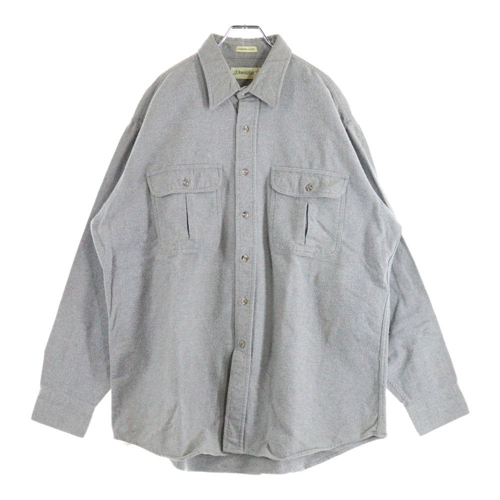 VINTAGE(ヴィンテージ) 90S STJOHN'SBAY CHAMOIS CLOTH セントジョンズベイ シャモアクロス 長袖 コットン シャツ グレー