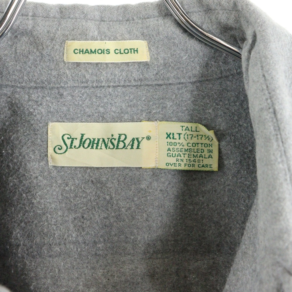 VINTAGE(ヴィンテージ) 90S STJOHN'SBAY CHAMOIS CLOTH セントジョンズベイ シャモアクロス 長袖 コットン シャツ グレー