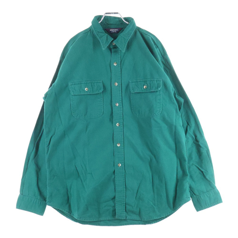 VINTAGE(ヴィンテージ) 80S MIGHTY-MAC マイティ マック 長袖 シャツ グリーン