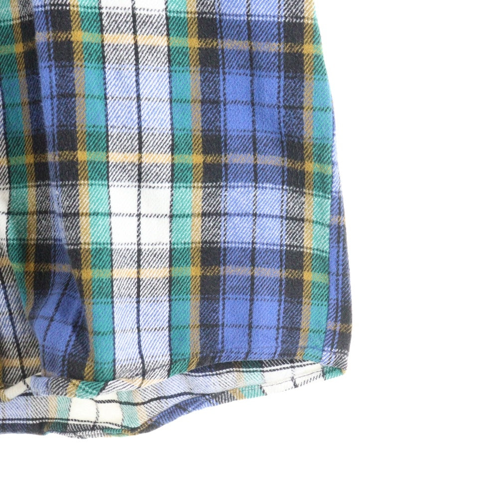 FIVE BROTHERS(ファイブブラザー) 90S VINTAGE FLANNEL CHECK L/S SHIRT コットン チェック 長袖 シャツ ブルー/ホワイト/グリーン