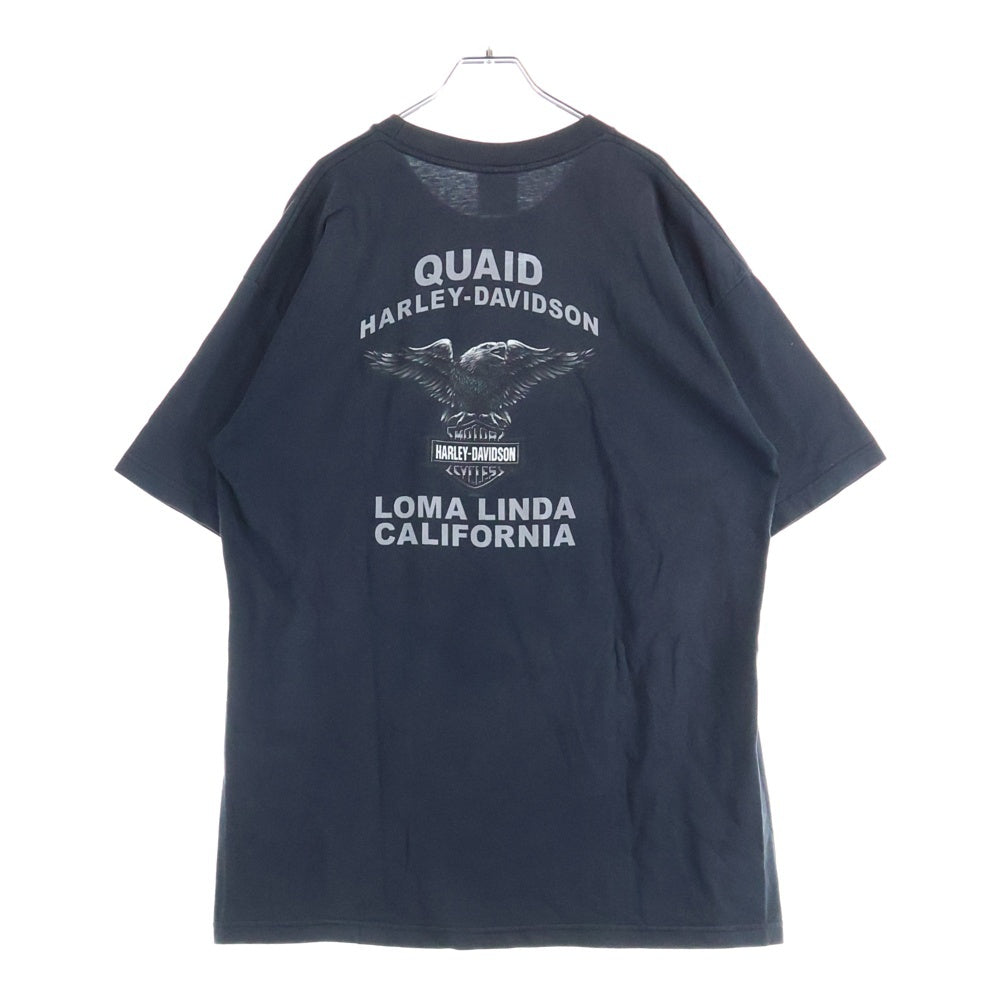 HARLEY DAVIDSON(ハーレーダビッドソン) 00s VINTAGE WOLF MOON HOLOUBEK ウルフ 半袖Tシャツ ブラック/ブルー