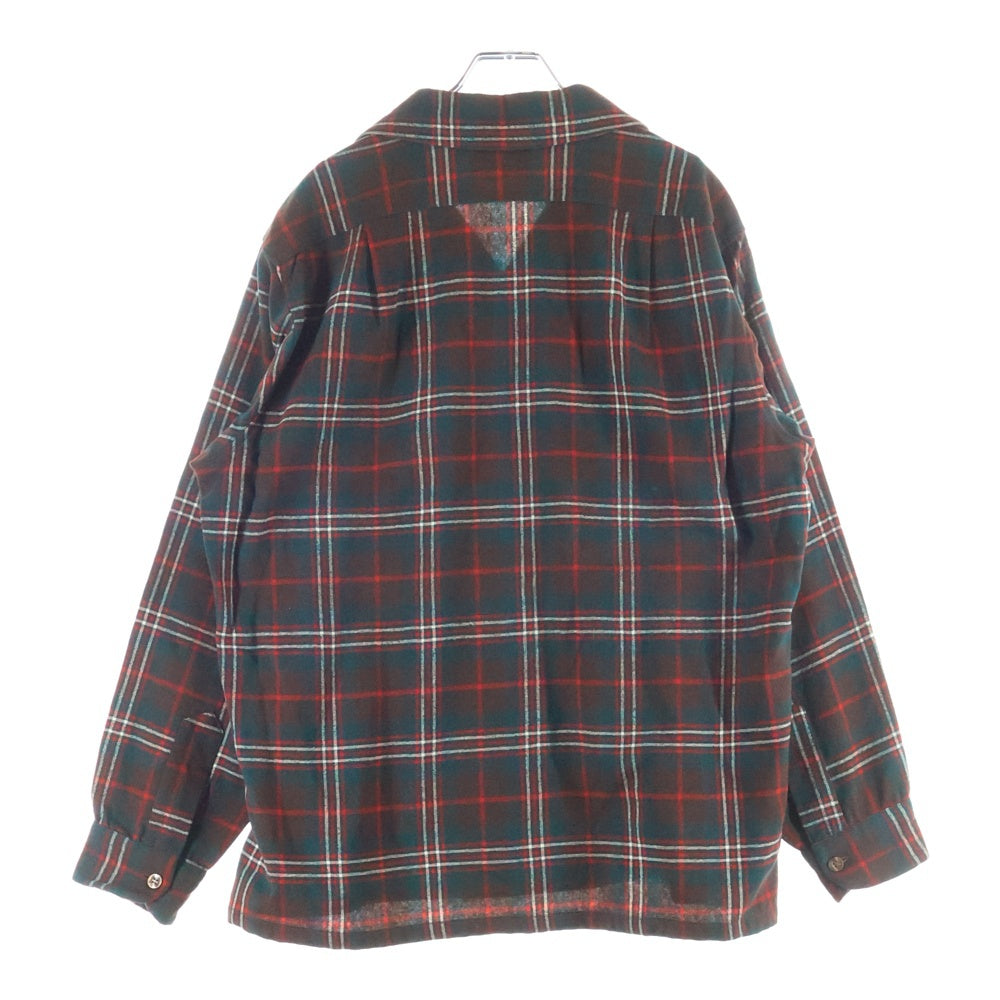 PENDLETON(ペンドルトン) 70S WOOL CHECK L/S SHIRT ウール チェック 長袖シャツ ブラウン/レッド/グリーン
