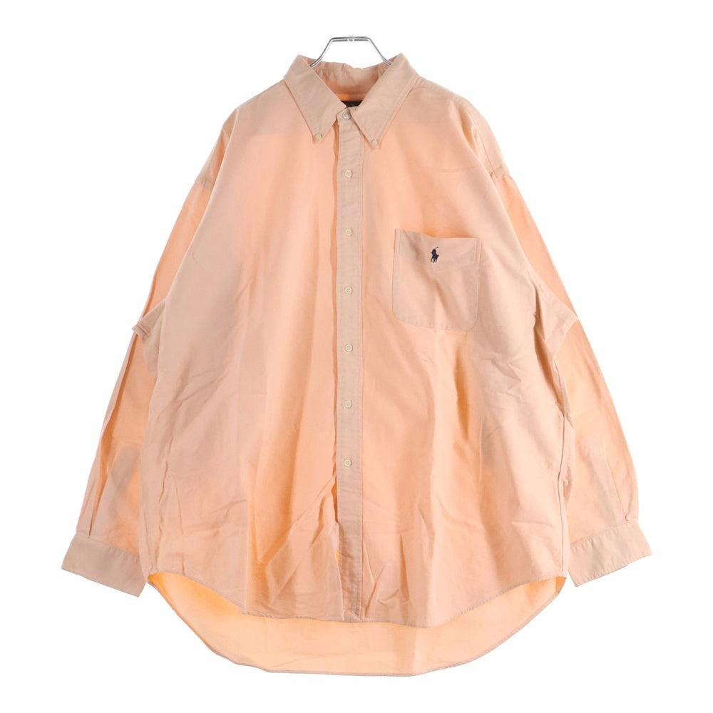 RALPH LAUREN(ラルフローレン) 90S BIG SHIRT BD L/S SHIRT ビッグシャツ ボタンダウン 長袖シャツ ピンク