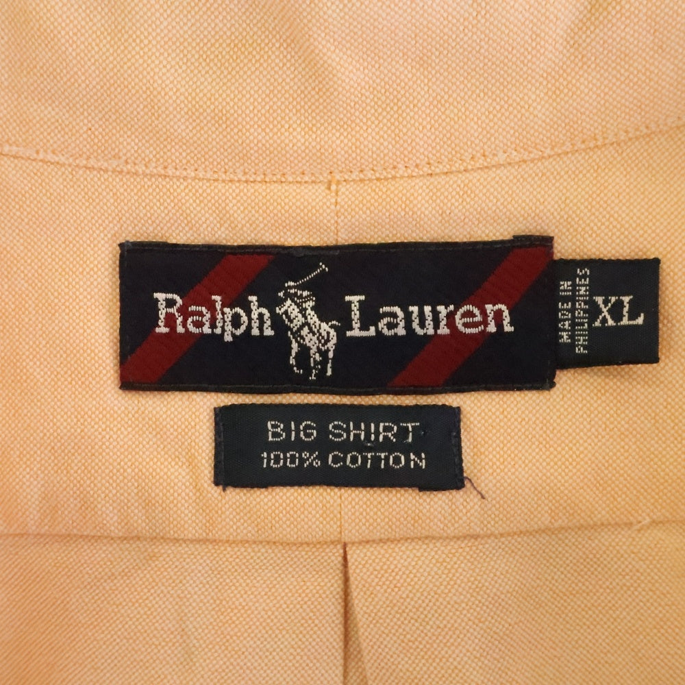 RALPH LAUREN(ラルフローレン) 90S BIG SHIRT BD L/S SHIRT ビッグシャツ ボタンダウン 長袖シャツ ピンク