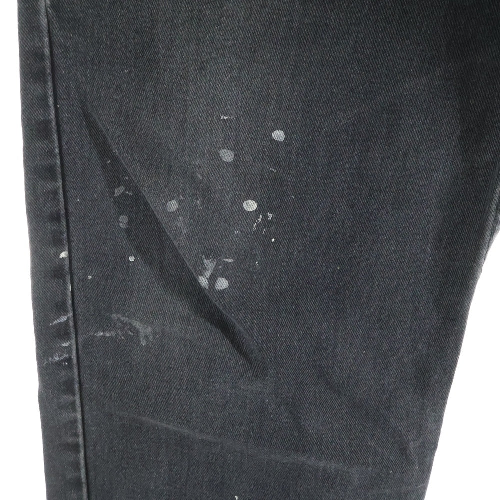 Levi's(リーバイス) 00S 550 RELAXED FIT 後染め ボタン裏1110刻印 スモールe ペンキ ブラックデニム パンツ