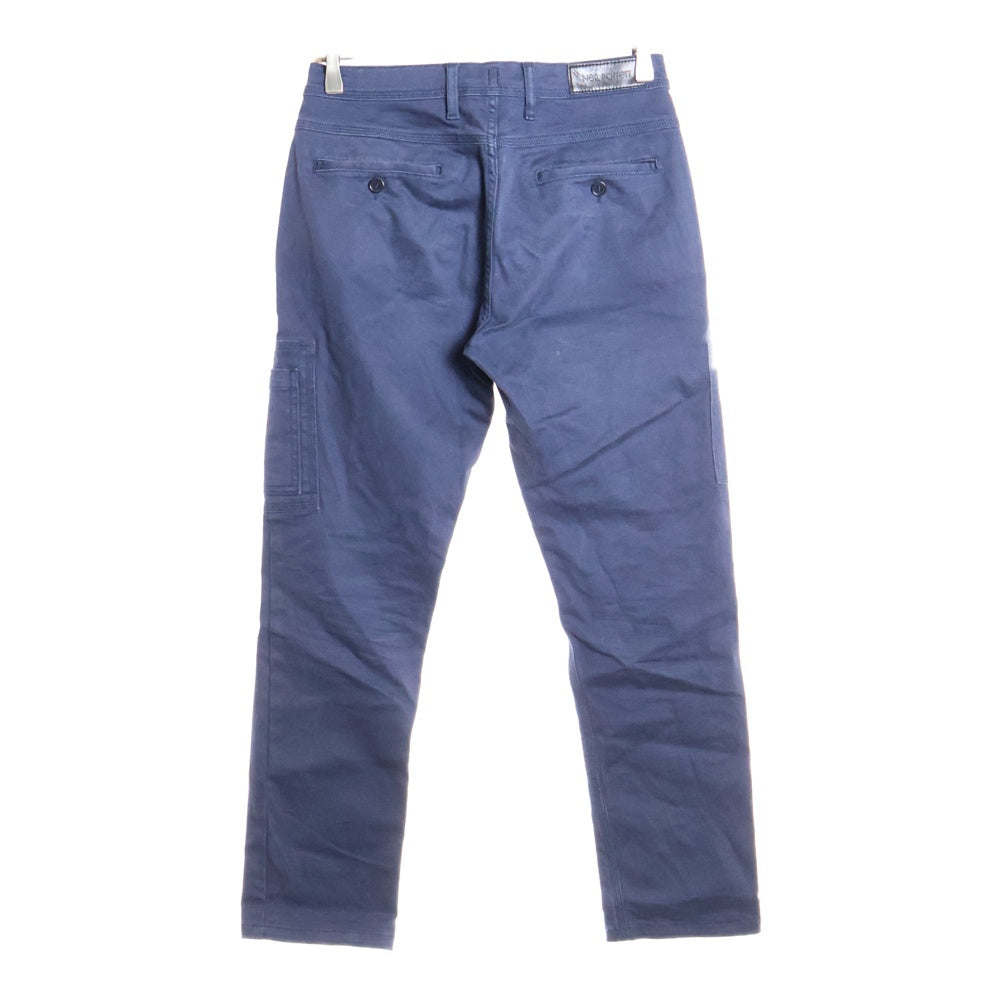 Neil Barrett(ニール バレット) TAPERED ZIP POCKET SKINNY ジップポケット スキニー コットン パンツ ネイビー BDE97T5104