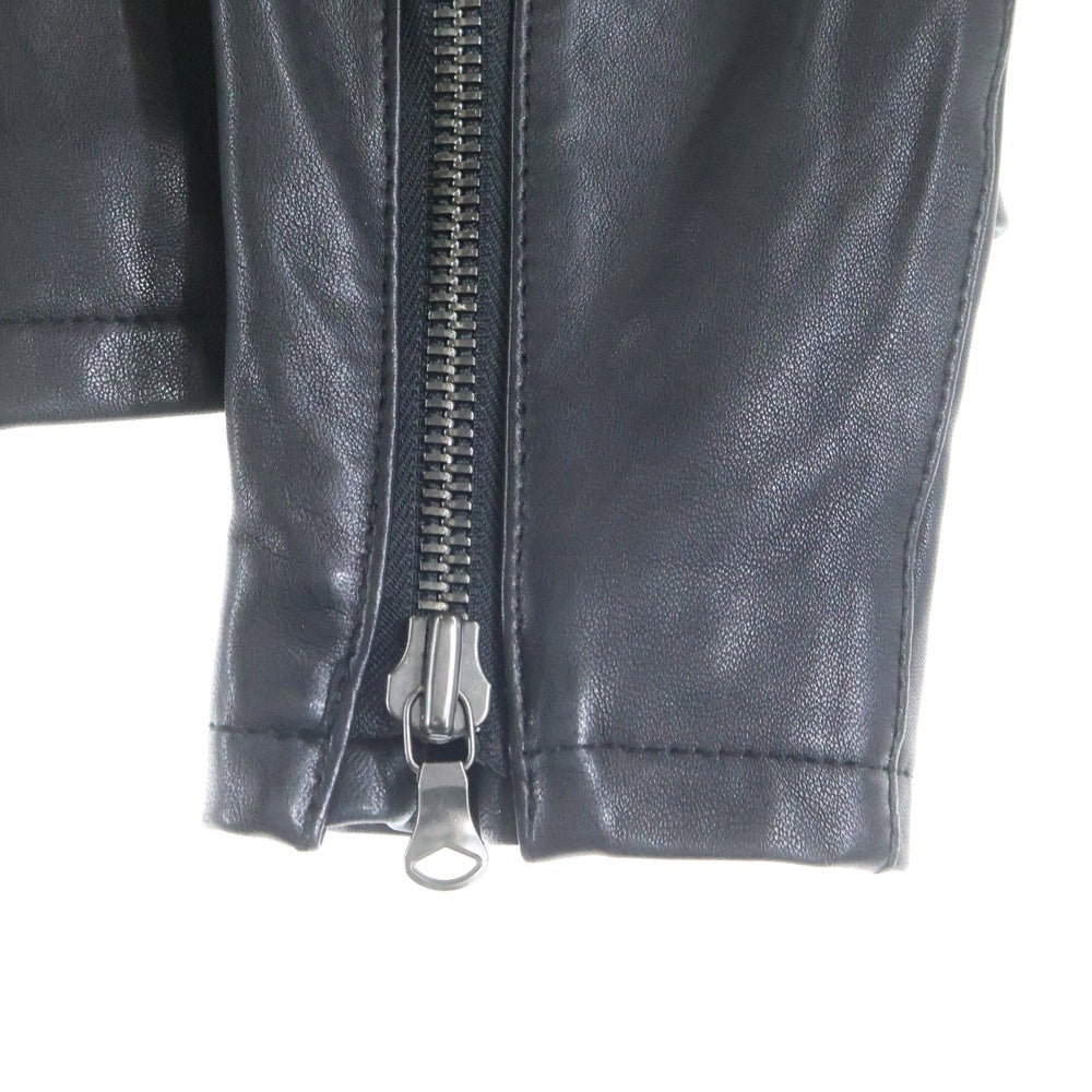 JOSEPH(ジョセフ) DOUBLE ZIP SINGLE LEATHER JACKET シングル ラムレザー レザージャケット 羊革 ブラック LWJINZ0103