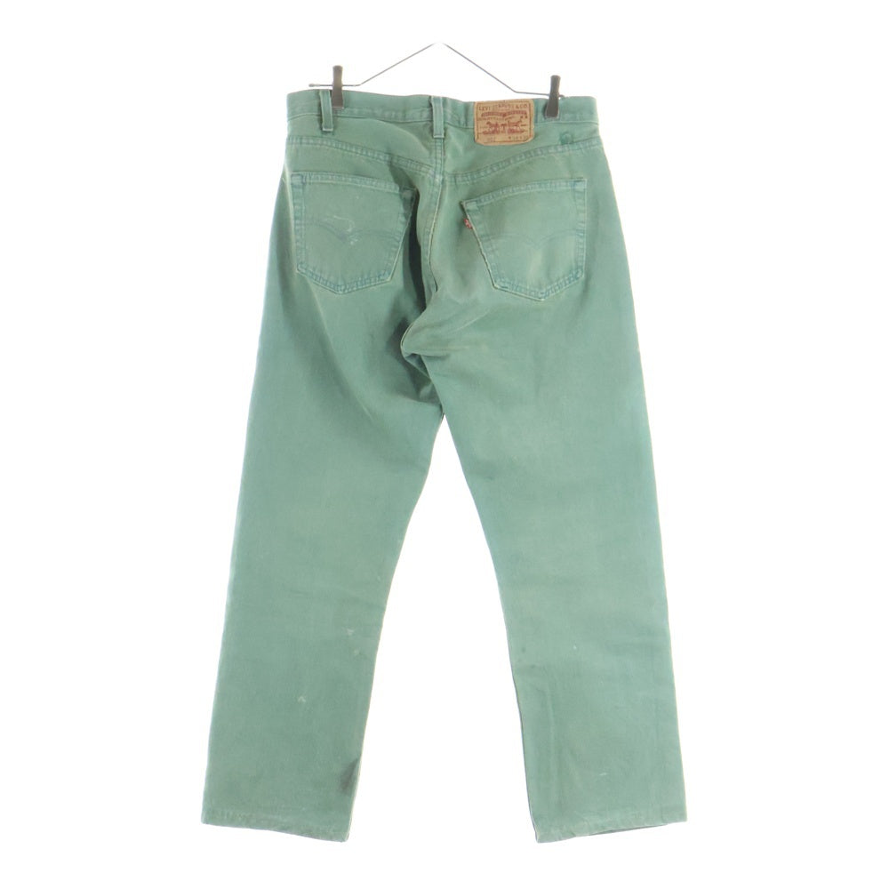 Levi's(リーバイス) 90S ボタン裏刻印571 スモールe 後染め デニムパンツ グリーン