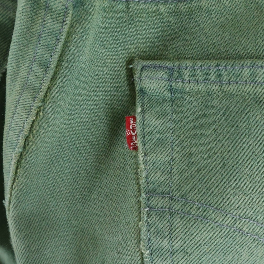 Levi's(リーバイス) 90S ボタン裏刻印571 スモールe 後染め デニムパンツ グリーン