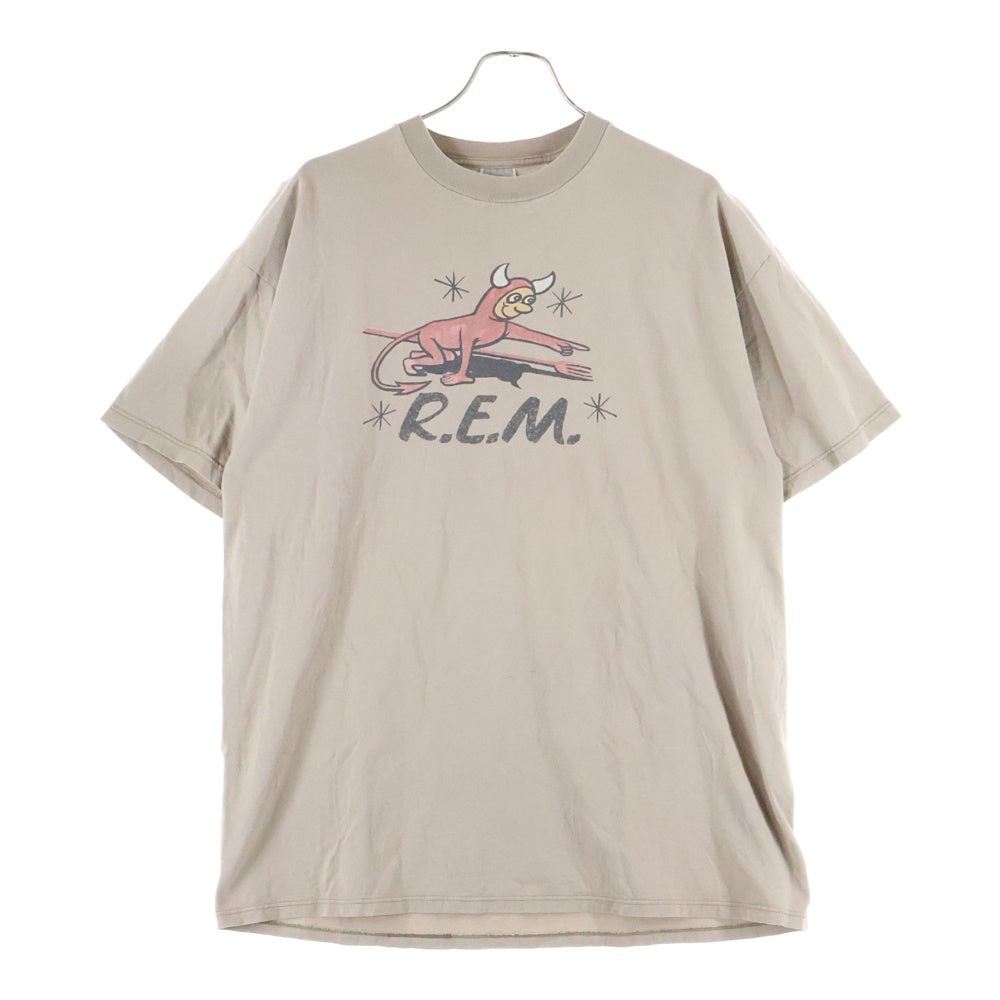 VINTAGE(ヴィンテージ) 90s 1996 R.E.M. Im A Lil Angel JERZEESボディ クルーネック半袖Tシャツ ベージュ