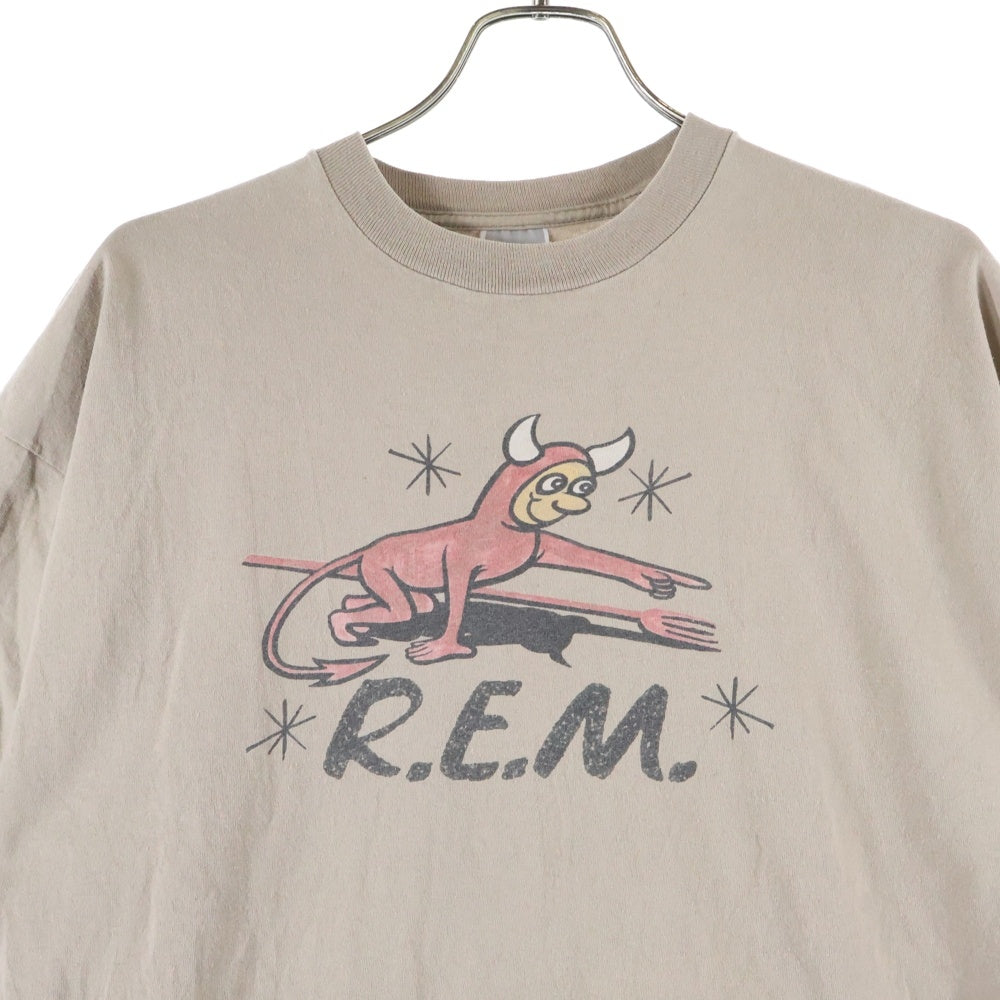 VINTAGE(ヴィンテージ) 90s 1996 R.E.M. Im A Lil Angel JERZEESボディ クルーネック半袖Tシャツ ベージュ