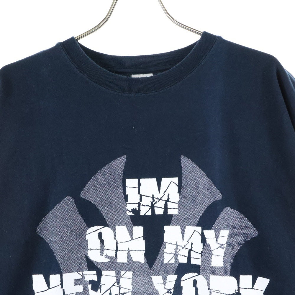 VINTAGE(ヴィンテージ) 00S BUSTA RHYMES NewYorkShitプロモT GILDANボディ バスタライムズ 両面プリント半袖Tシャツ ダークネイビー