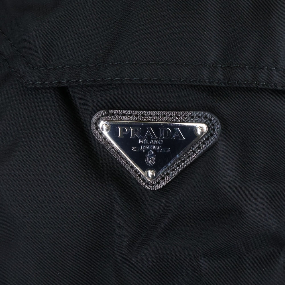 PRADA(プラダ) Wool and Cashmere Turtleneck Sweater UMR592 ウールカシミア 三角ロゴ トライアングルプレート タートルネック長袖ニットセーター ブラック