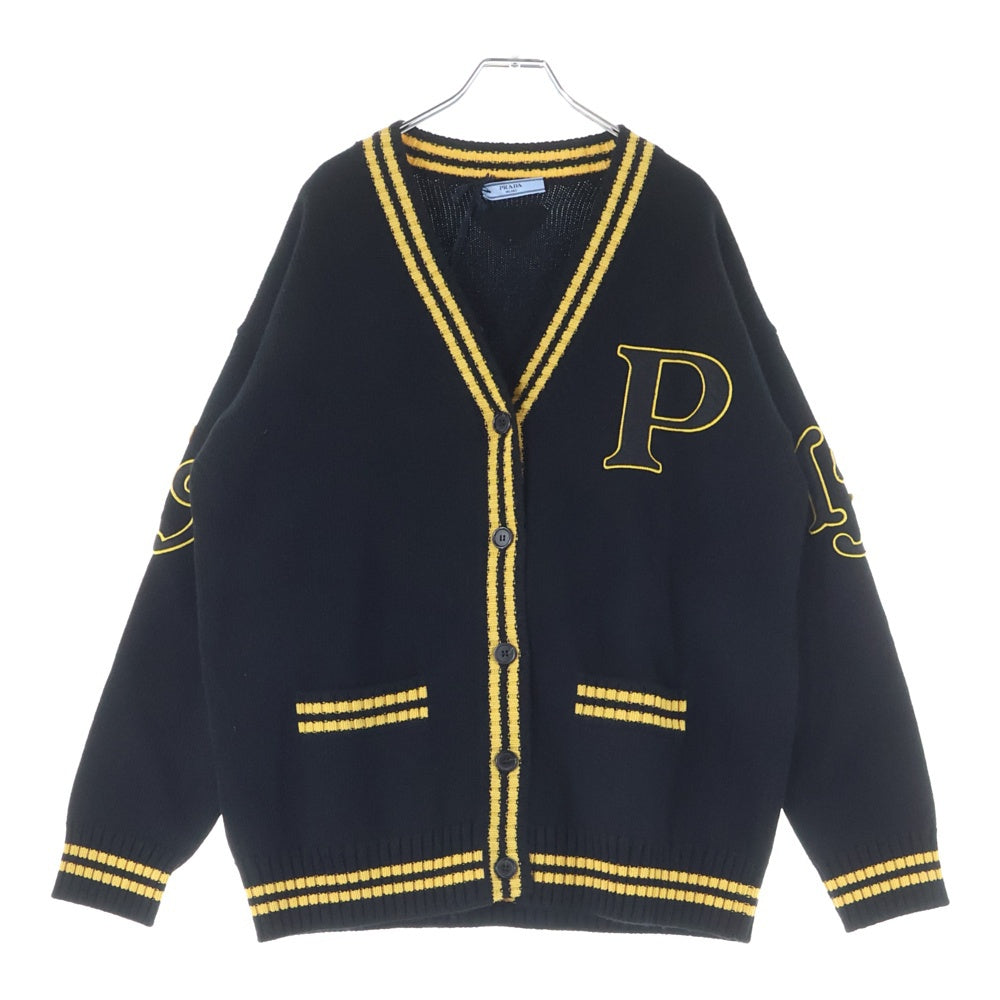 PRADA(プラダ) 24AW Women's Wool and Cashmere cardigan ウーマン ウール カシミヤ混 カーディガン ブラック P25N21 レディース