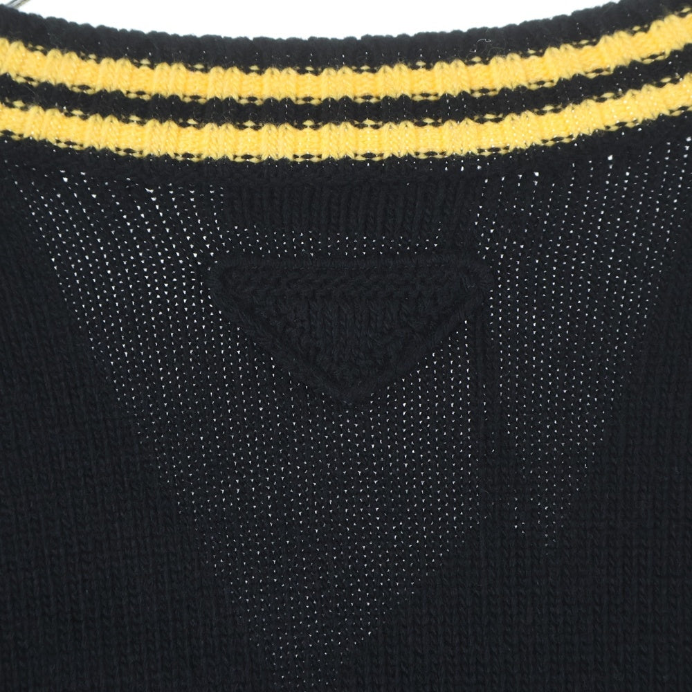 PRADA(プラダ) 24AW Women's Wool and Cashmere cardigan ウーマン ウール カシミヤ混 カーディガン ブラック P25N21 レディース