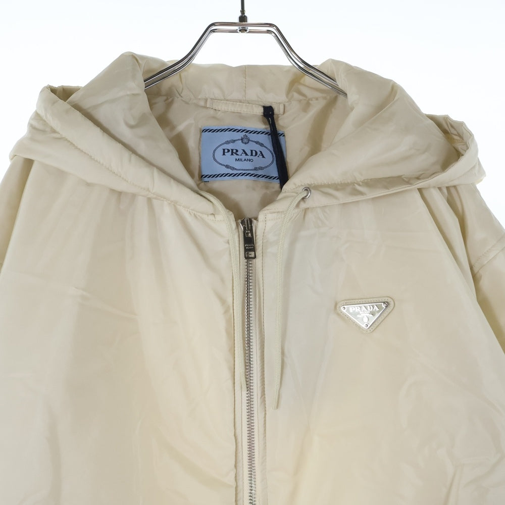 PRADA(プラダ) Re-Nylon PIUMA JACKET リナイロン ジップアップ中綿フーデッドブルゾン ジャケット アイボリー 292212