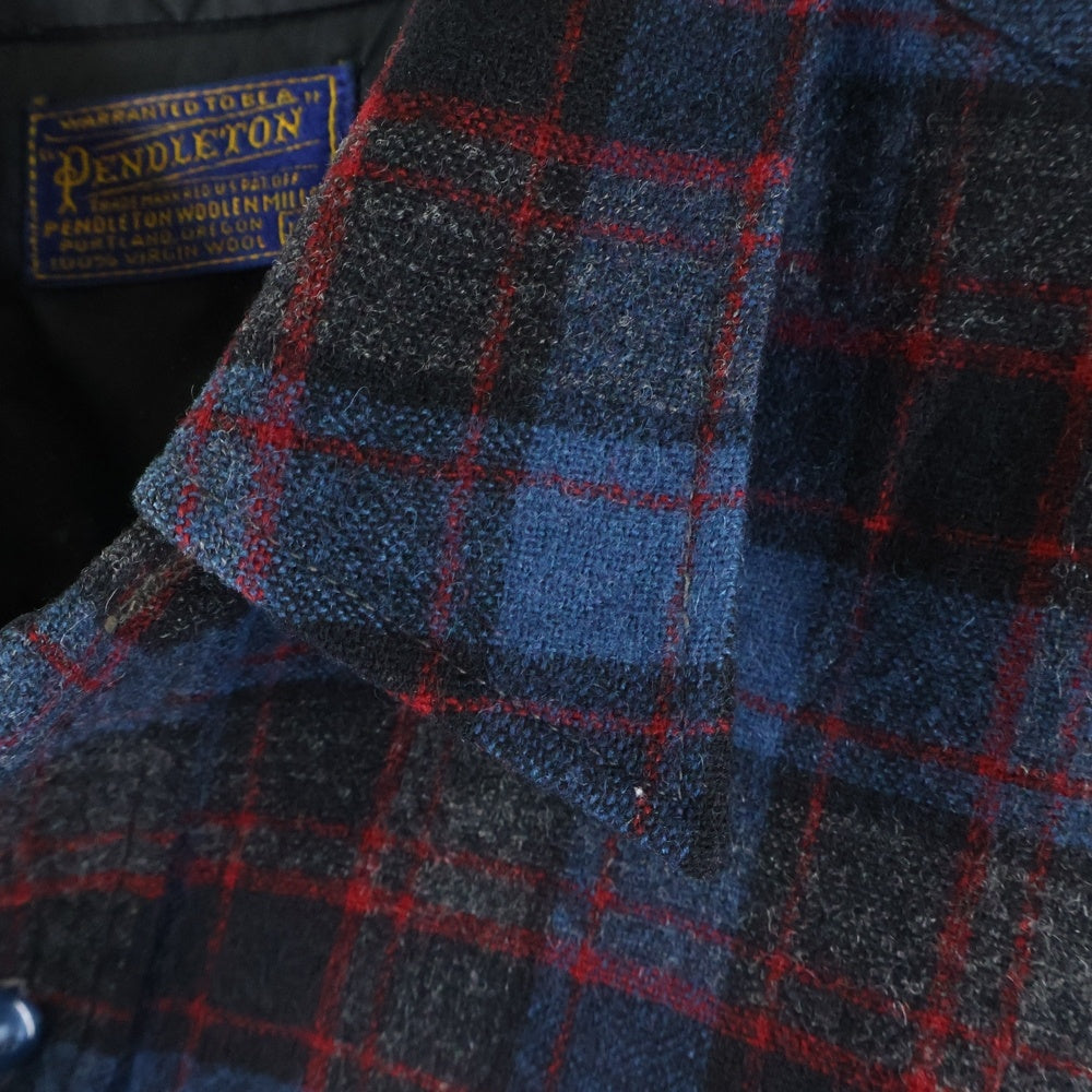 PENDLETON(ペンドルトン) 50S WOOL CHECK L/S SHIRT ウール チェック 長袖 シャツ ネイビー/レッド/ブラウン