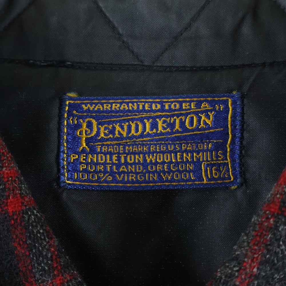 PENDLETON(ペンドルトン) 50S WOOL CHECK L/S SHIRT ウール チェック 長袖 シャツ ネイビー/レッド/ブラウン