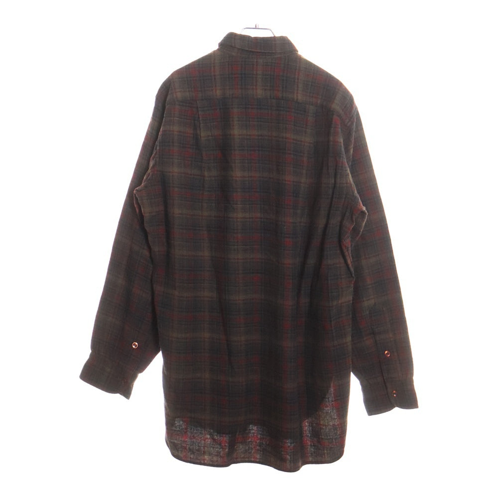 PENDLETON(ペンドルトン) 50S WOOL CHECK L/S SHIRT 2枚タグ ウール チェック 長袖 シャツ ブラウン/レッド/ブラック