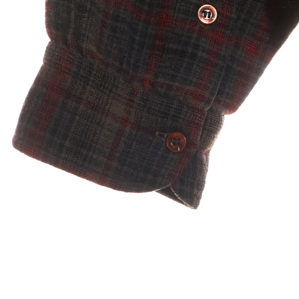 PENDLETON(ペンドルトン) 50S WOOL CHECK L/S SHIRT 2枚タグ ウール チェック 長袖 シャツ ブラウン/レッド/ブラック