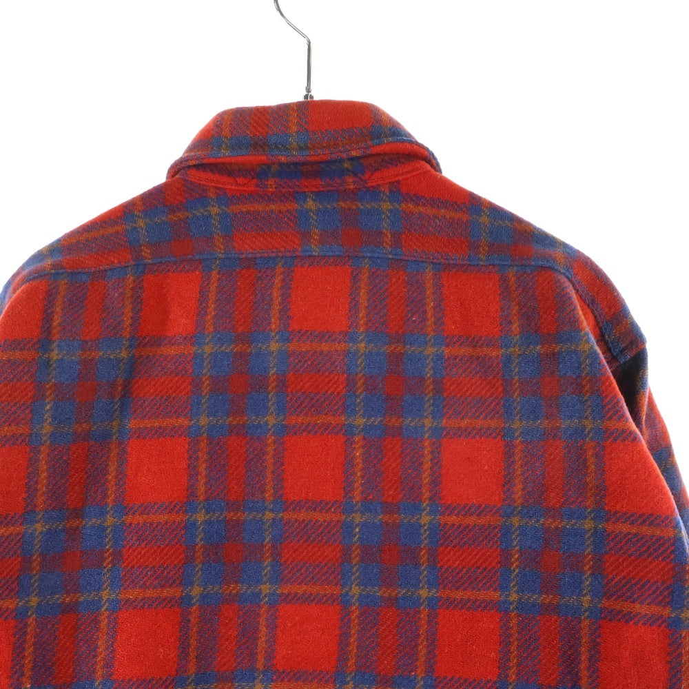 PENDLETON(ペンドルトン) 60-70S VINTAGE CHECK WOOL L/S SHIRT オンブレチェック ウール 長袖シャツ レッド/ブルー/イエロー
