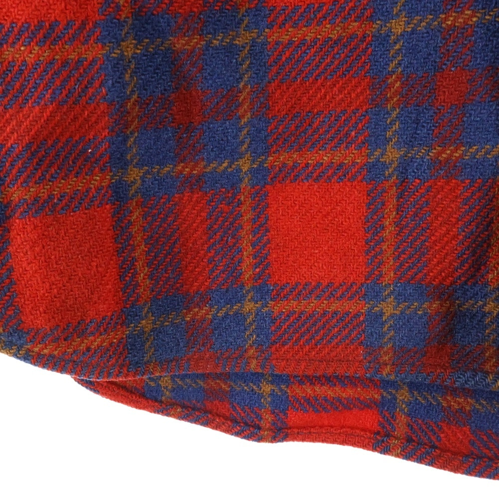PENDLETON(ペンドルトン) 60-70S VINTAGE CHECK WOOL L/S SHIRT オンブレチェック ウール 長袖シャツ レッド/ブルー/イエロー