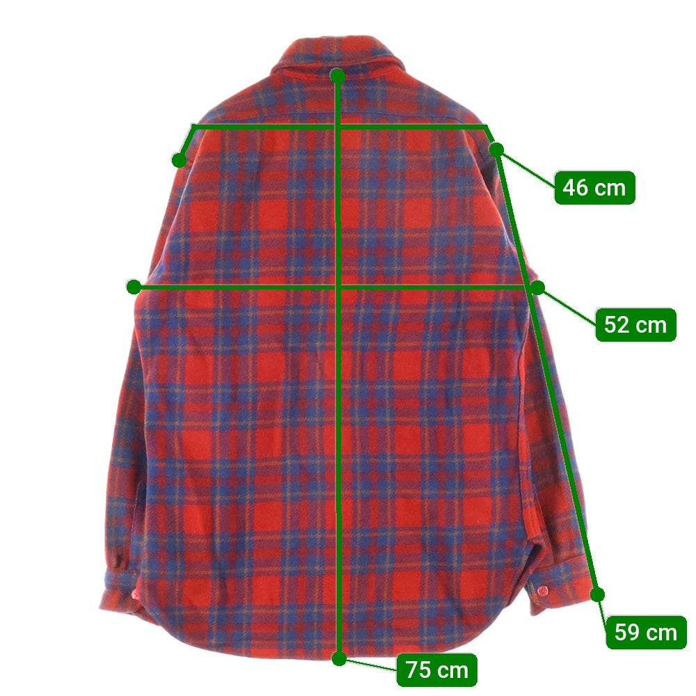 PENDLETON(ペンドルトン) 60-70S VINTAGE CHECK WOOL L/S SHIRT オンブレチェック ウール 長袖シャツ レッド/ブルー/イエロー
