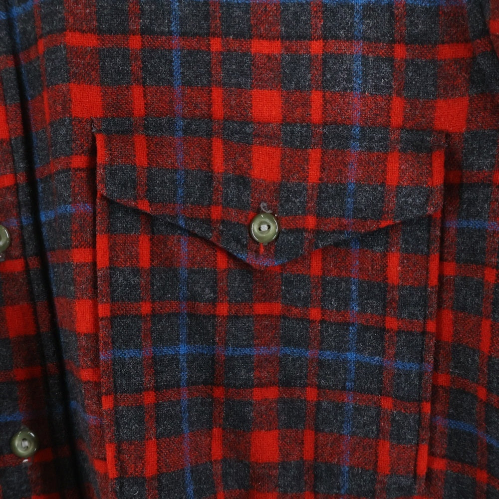 PENDLETON(ペンドルトン) 50S VINTAGE CHECK L/S SHIRT オンブレ チェック シャツ 長袖シャツ レッド/ブラック/ブルー