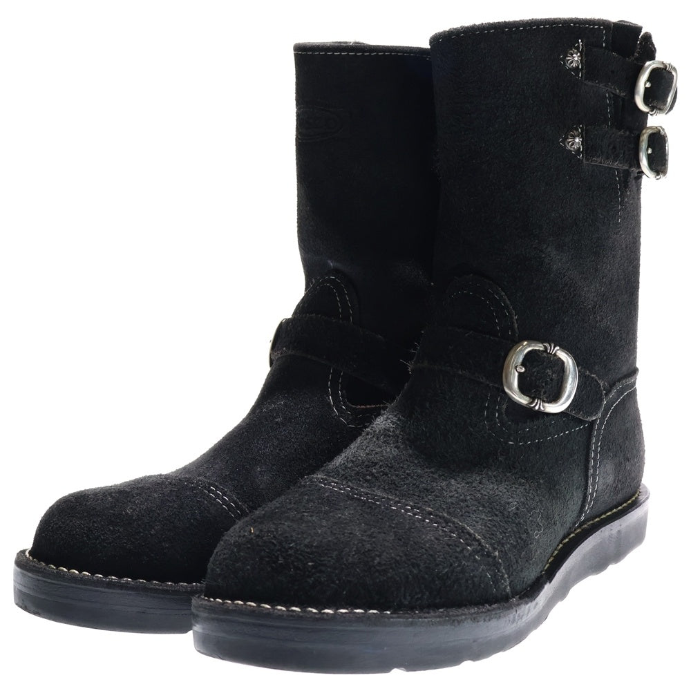 CHROME HEARTS(クロムハーツ) ×WESCO BOSS ウエスコ ボス ガンスリンガースウェードレザー スモールCH付き エンジニアブーツ ブラック