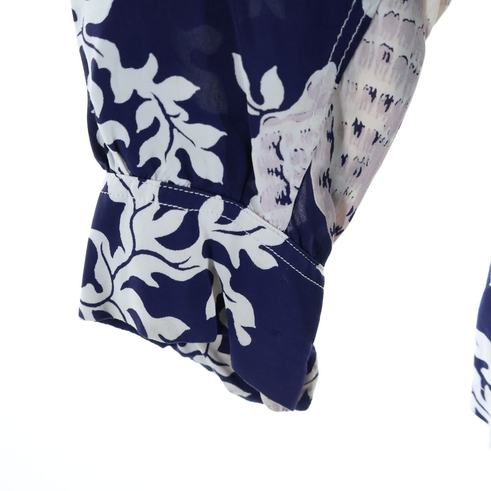 VINTAGE(ヴィンテージ) 50S RANDOMWEAR ALOHA L/S SHIRT オープンカラー アロハシャツ 長袖 ブルー/ホワイト