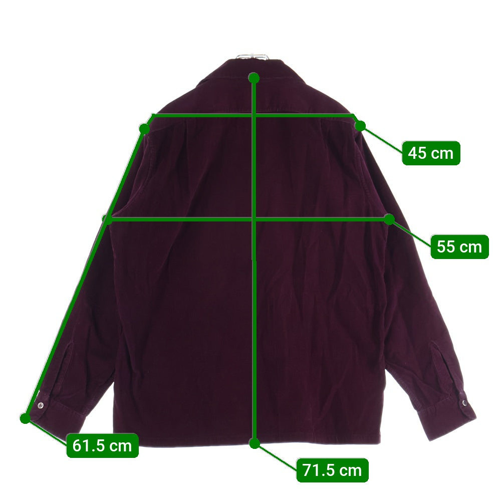 VINTAGE(ヴィンテージ) 50-60S ARROW アロー CORDUROY L/S SHIRT コーデュロイ 長袖シャツ ワインレッド