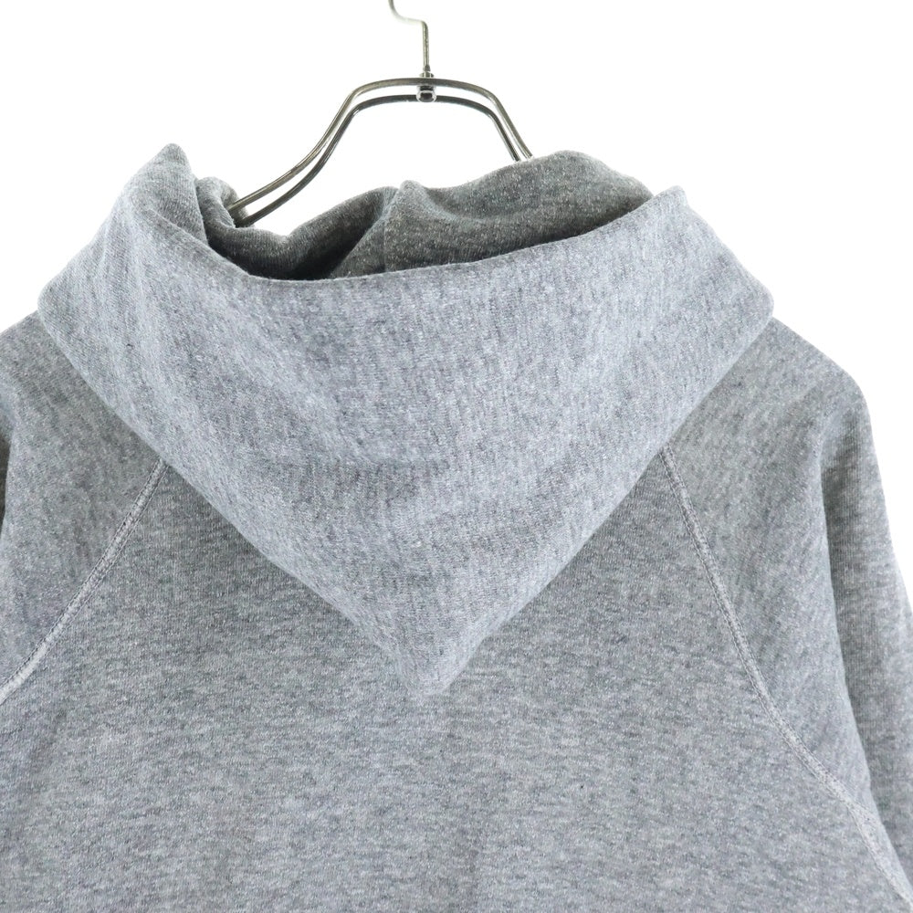 VINTAGE(ヴィンテージ) 60S EPISCOPAL TRACK WING FOOT PRINT HOODIE PARKA 3段 袖貫通 脇ガゼット 霜降り ウィングフット フロントプリント フーディー パーカー グレー