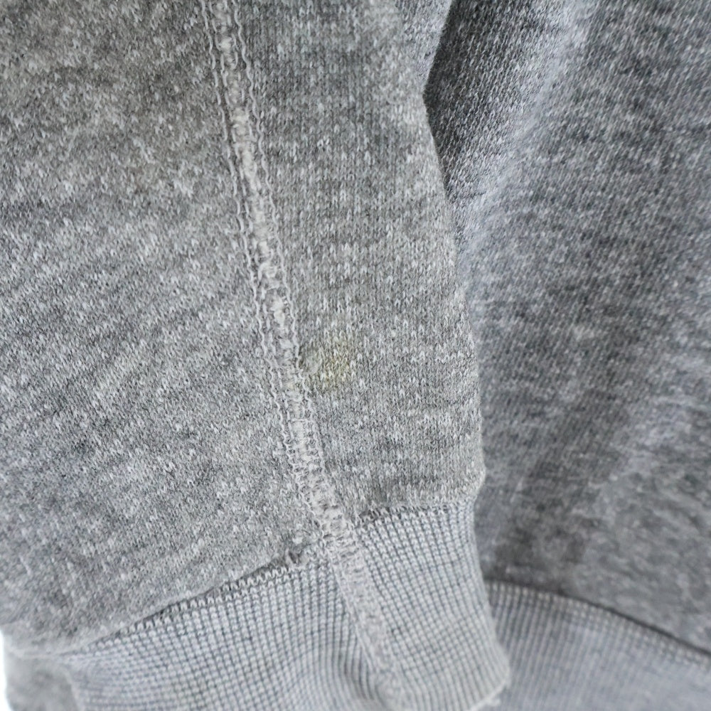 VINTAGE(ヴィンテージ) 60S EPISCOPAL TRACK WING FOOT PRINT HOODIE PARKA 3段 袖貫通 脇ガゼット 霜降り ウィングフット フロントプリント フーディー パーカー グレー