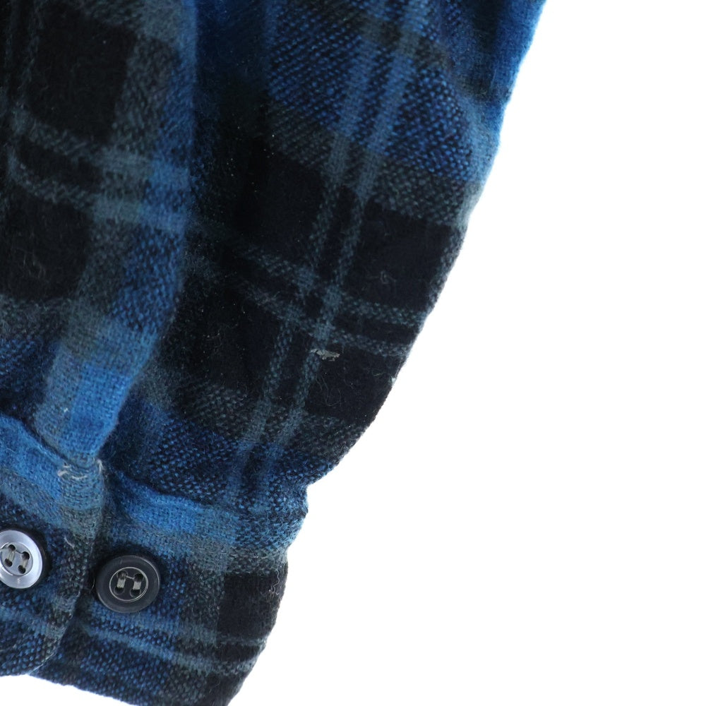 VINTAGE(ヴィンテージ) 60-70S WOOL O THE WEST ウール オー ザ ウェスト WOOL CHECK L/S SHIRT ウール チェック フラップポケット長袖シャツ ブルー/ブラック
